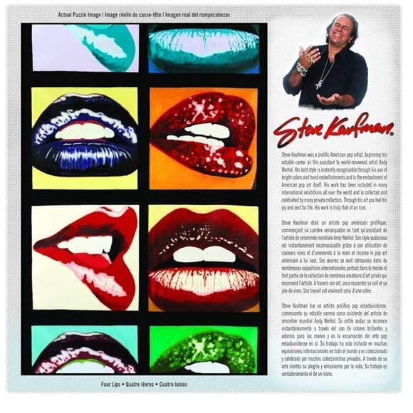 500-PIECE Steve Kaufman Collection-Four Lips - Picture 3 of 3